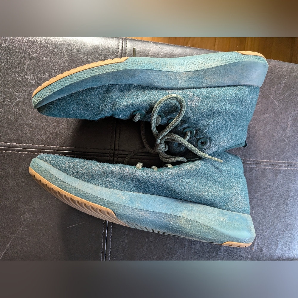 Allbirds Men's 11 Teal Merino Wool Sneakers Preloved Running Hiking Biking Gym